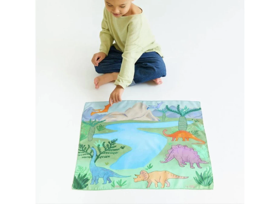Utukutu Dinosaur Playmap Silk Scarf | Toys